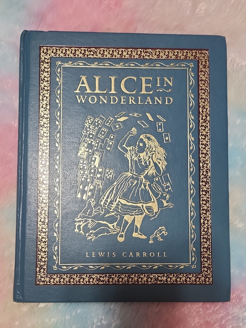 Paper Mill Press Alice in Wonderland Hardcover Blue Faux Leather Book